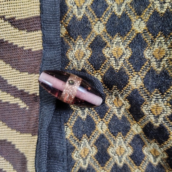 Vintage Alex Kim Tapestry Patchwork Jacket Embroidered Womens‎ S Purple Artsy - Picture 9 of 11